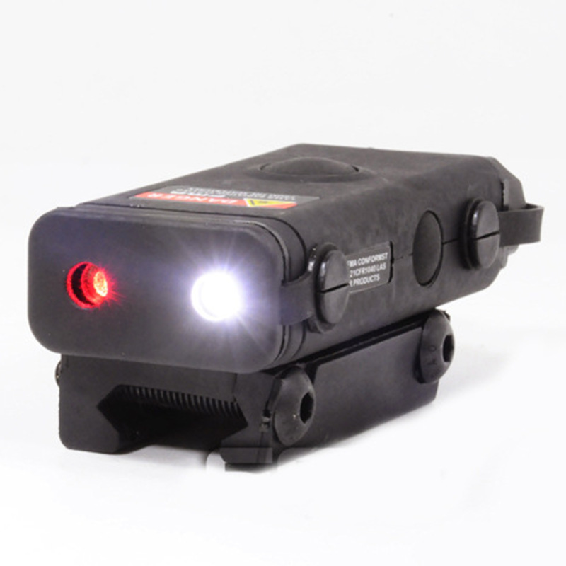fma peq 10电池盒功能版红镭射激光指示器 led照明指示灯头盔配件