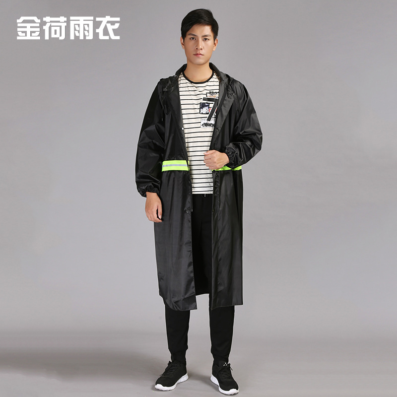 Jinhe Wholesale Reflective Poncho Take-out One-Piece Windbreaker Riding Labor Protection Oxford Cloth Adult Labor Protection Emergency Raincoat