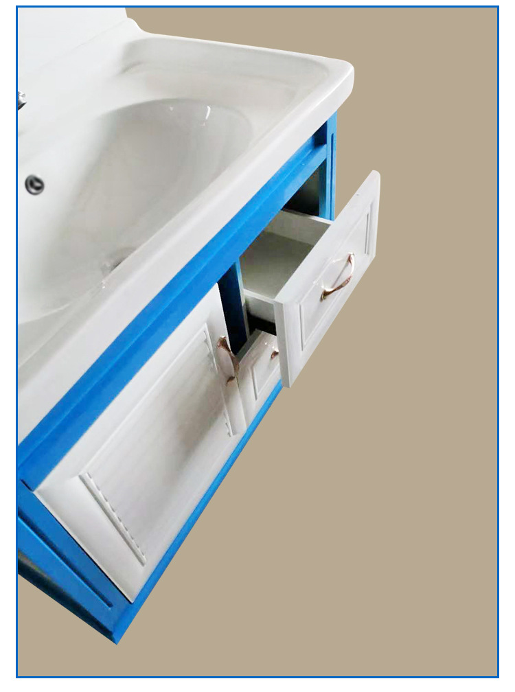 pvc吊柜 浴室柜组合现代简约挂墙式太空铝浴室柜组合 浴室柜