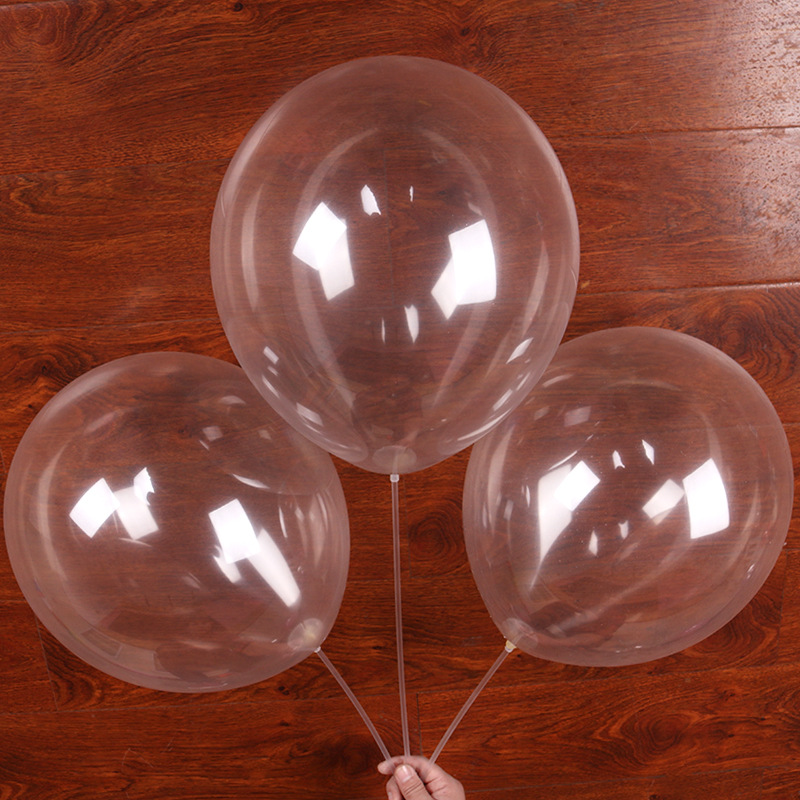 12寸2.8克白皮透明乳胶气球 装饰气球 婚庆气球气球批发100个装