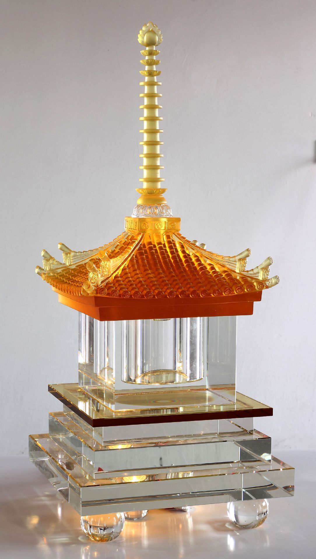 超大装藏空间特大号水晶阿育王塔110cm寺庙供奉水晶舍利塔