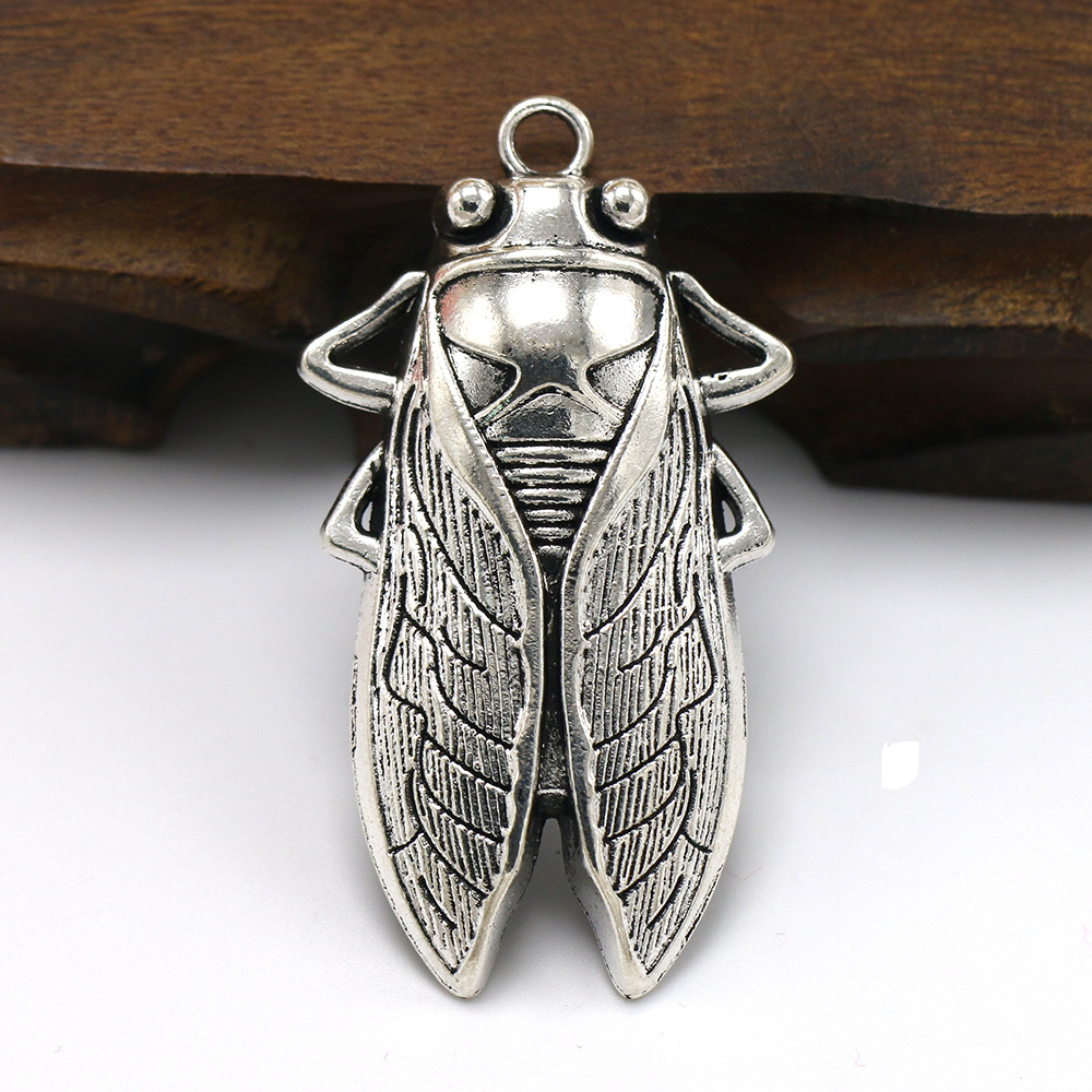 diy 手工材料 复古锌合金蝉吊坠 饰品配件知了吊坠 zakka 批发