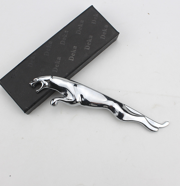 捷豹金属车标美洲豹3d立体豪华个性侧车贴 捷豹后车标 叶子板贴标