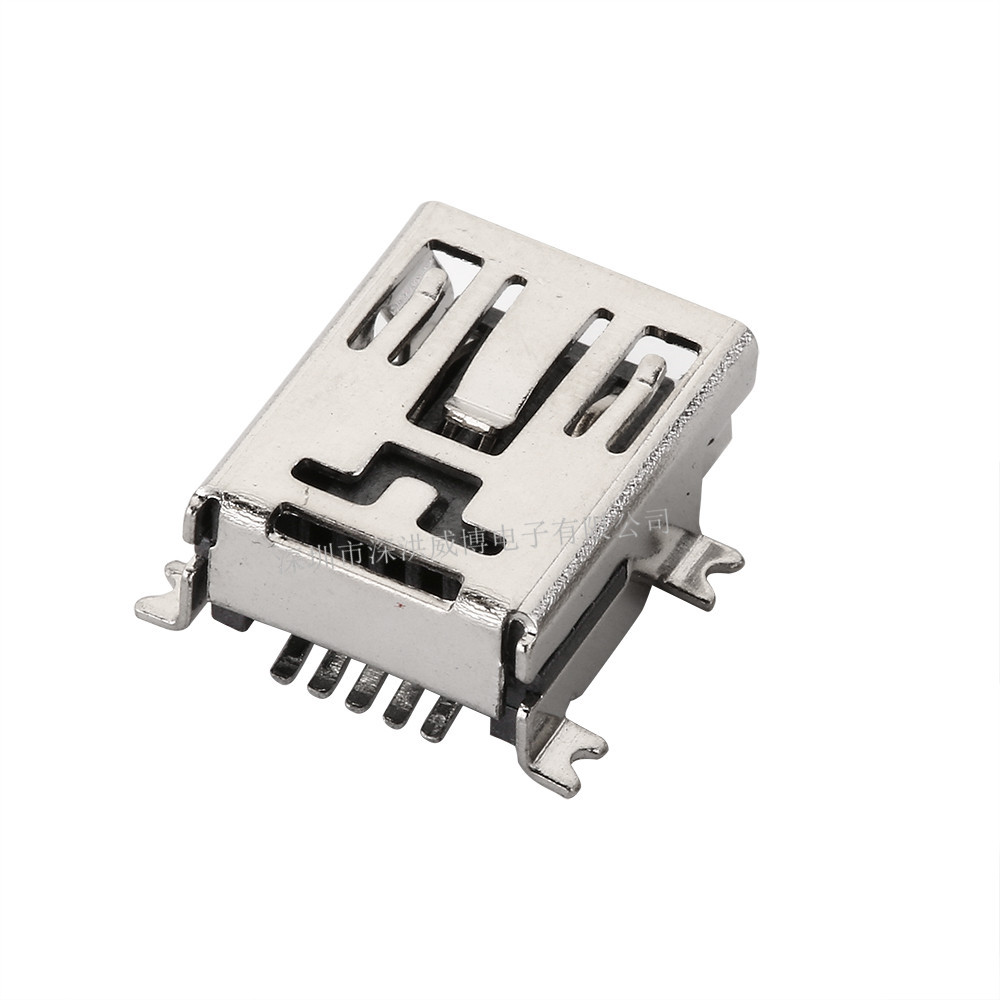 usb母座 mini usb贴片连接器插座 迷你usb-5p贴片 lcp耐高温母头