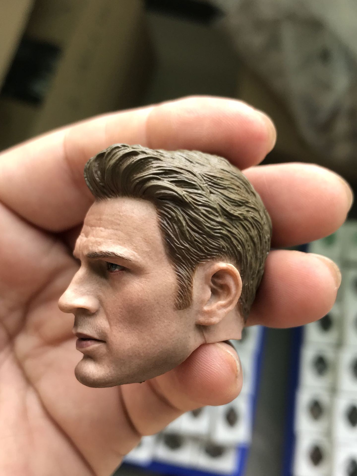 批发1/6 兵人头雕模型 美国队长 克里斯埃文斯头雕 做工精美 现货