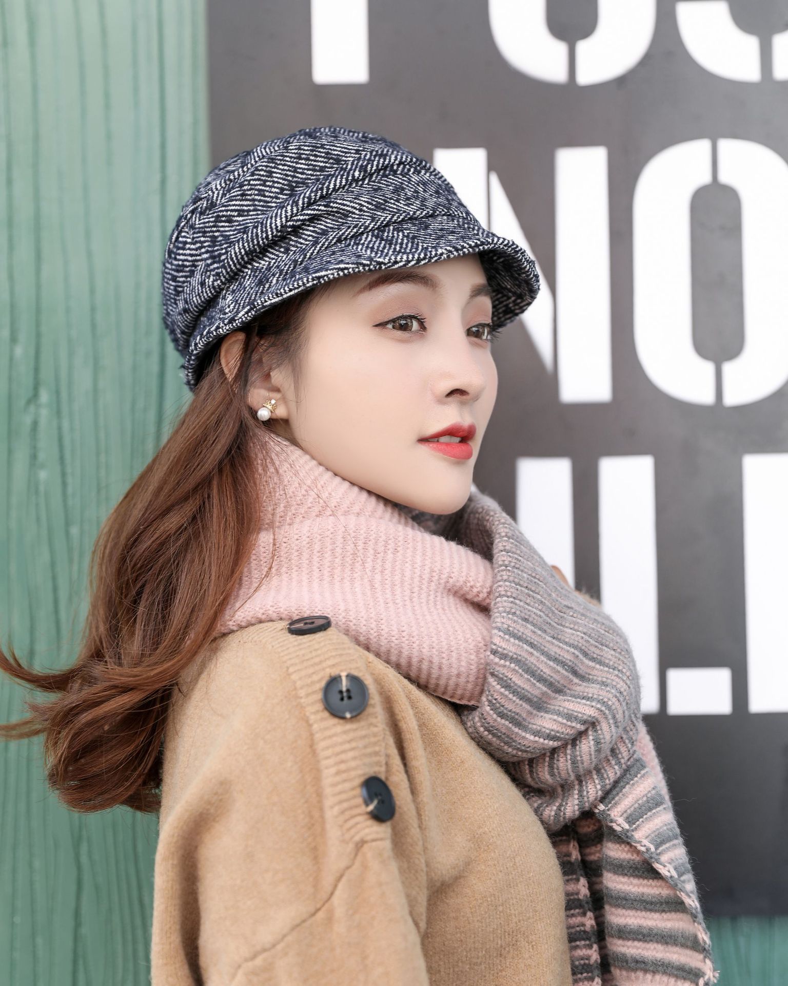 2018新款韩版潮秋冬女帽保暖时尚时装帽盆帽优雅百搭渔夫帽冬帽