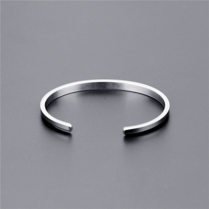 时尚玫瑰金开口d家刻字手镯be the change 防过敏手环 厂家直销