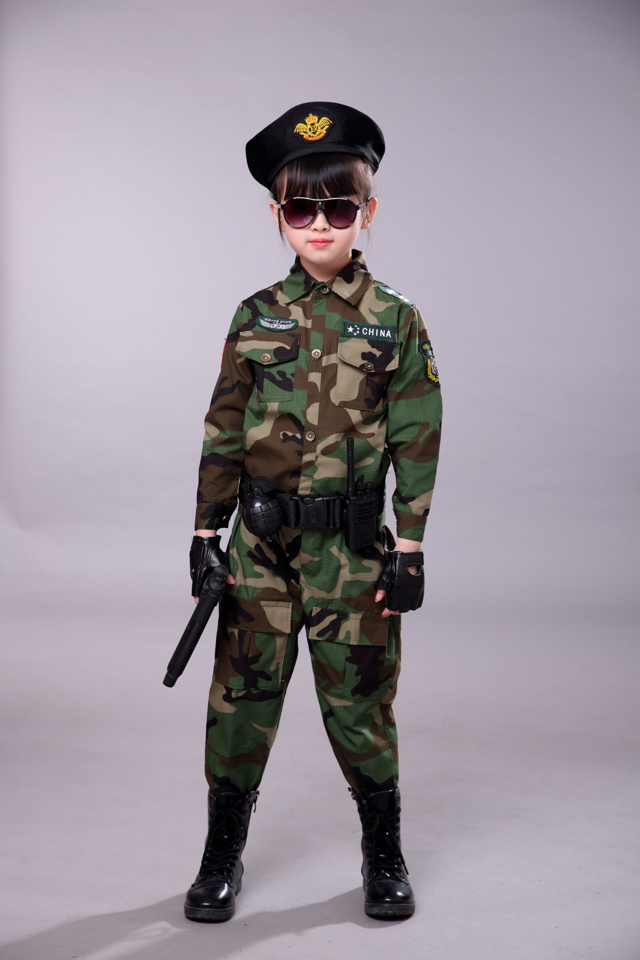 新款儿童迷彩军训服 男童野战特种兵套装 春秋夏令营军训服