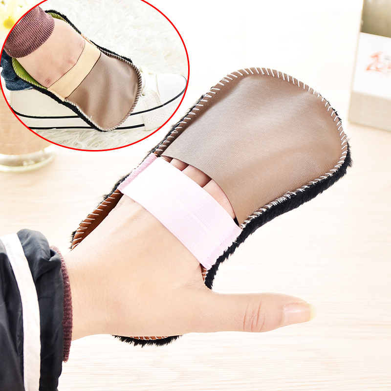 Shoe Polishing Gloves Wool-like Shoe Cloth Soft Fur Shoe Brush Shoe Washing Polishing Brush Dust Wiper Leather Shoes Cloth