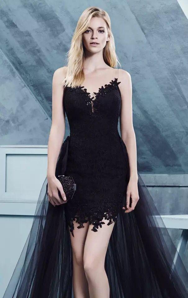 黑色晚礼服中长款公司年会演出服走秀车展性感礼服一件代发可批发