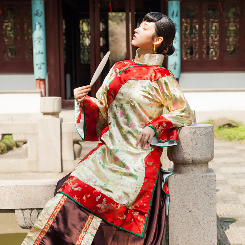 清朝女民国风秀禾服中式传统古装端庄少奶奶服小姐服古装演出服