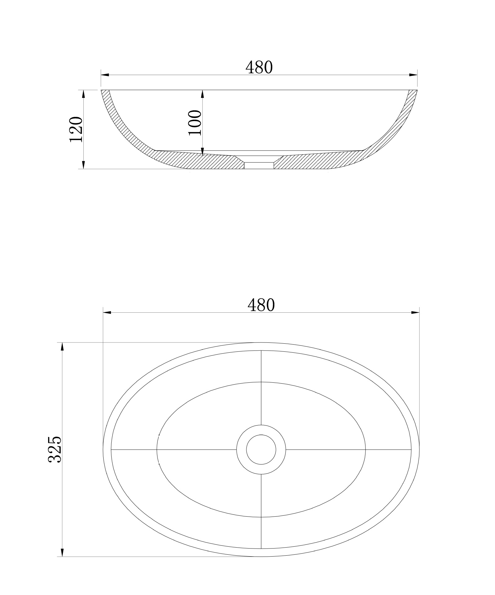 酒店家用洗手盆人造石台上盆480*325mm精工玉石洗面盆bs-8333
