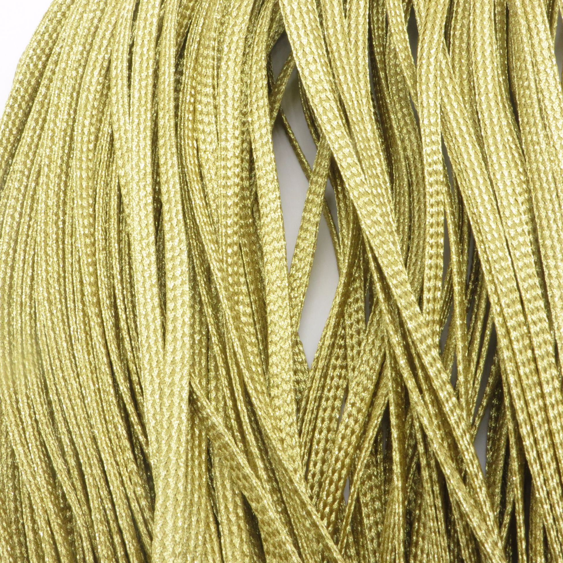 金色幼扁平纹轨道绳 耐高温辊道绳 防火阻燃芳纶编织绳