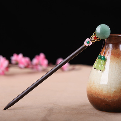 古典发簪复古东陵玉手工簪子古代盘发步摇发饰古风饰