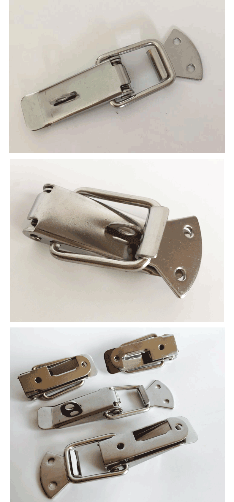 不锈钢弹簧箱扣搭扣航空箱工具箱锁扣搭扣箱包卡扣挂鸭嘴锁扣64mm