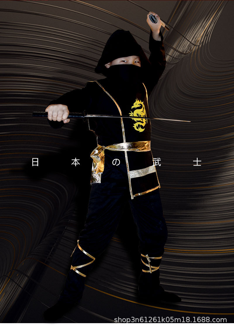 日本武士刺客忍者服装 忍者服装cosplay儿童 火影忍者儿童套装