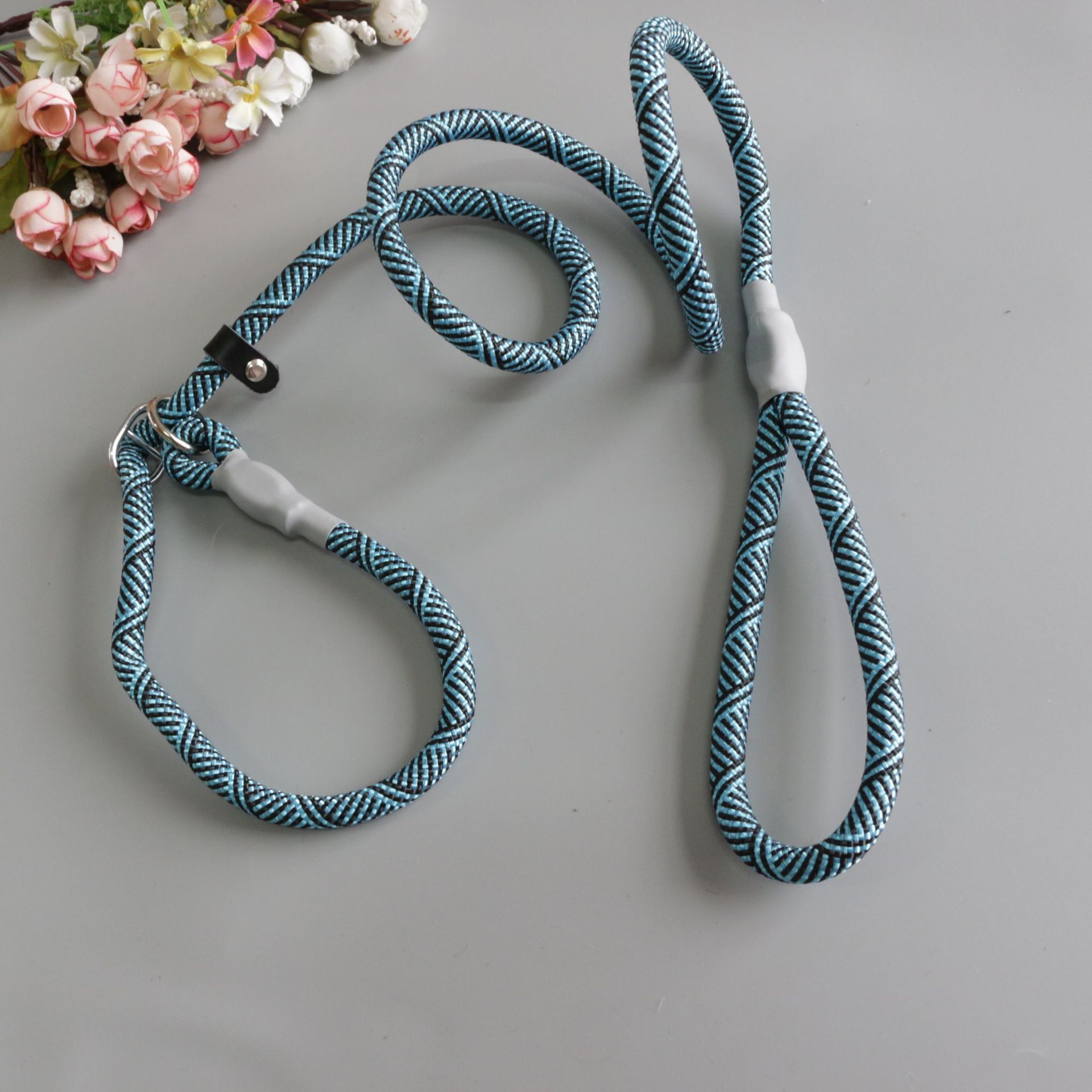 宠物用品批发狗链宠物牵引绳铝套p链斜纹防勒牵引绳厂家直销