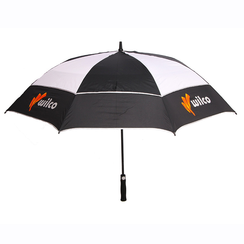 Golf Umbrella Umbrella 30-Inch Oversized Fiber Bone Double-Layer Business Gift Printing Logo Advertising Umbrella Factory Wholesale