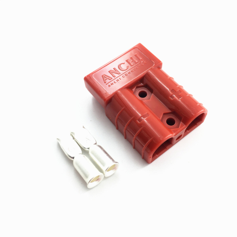 50a600v电源连接器电动车叉车垫高机洗地机铁道牵引充电插头