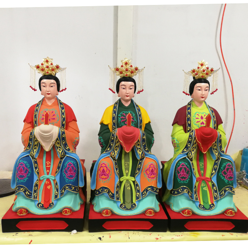 三霄娘娘神像树脂摆件居家供奉佛像碧霞元君眼光送子娘娘泰山老母