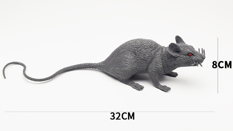 仿真老鼠模型塑胶白灰黑鼠整人道具教具整蛊愚人鬼节儿童玩具批发