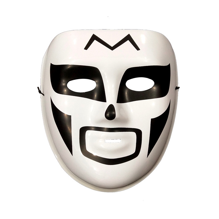 万圣节面具 日本黑白面具 pvc材质 化妆舞会表演道具儿童成人面具