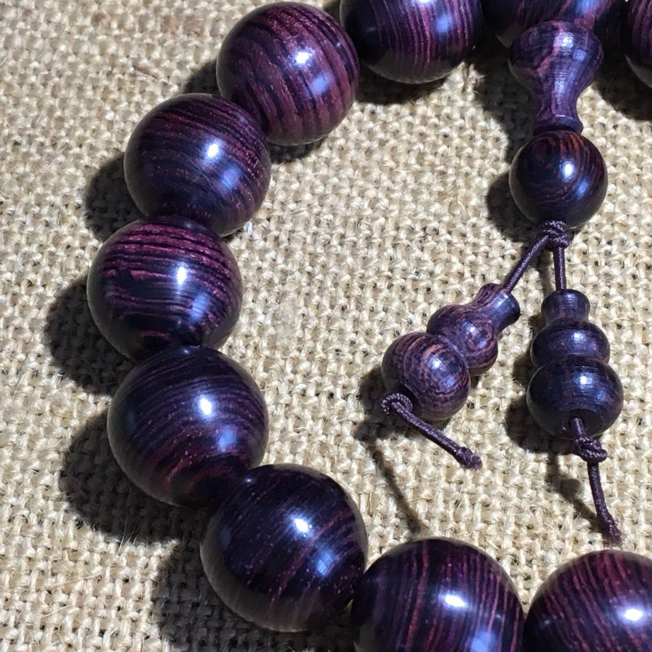 0佛珠手串似海南黄花梨紫油梨老料108颗手链男