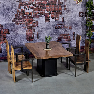 新西兰松餐桌 实木餐桌椅组合 高档西餐厅桌椅 松木桌面可定制