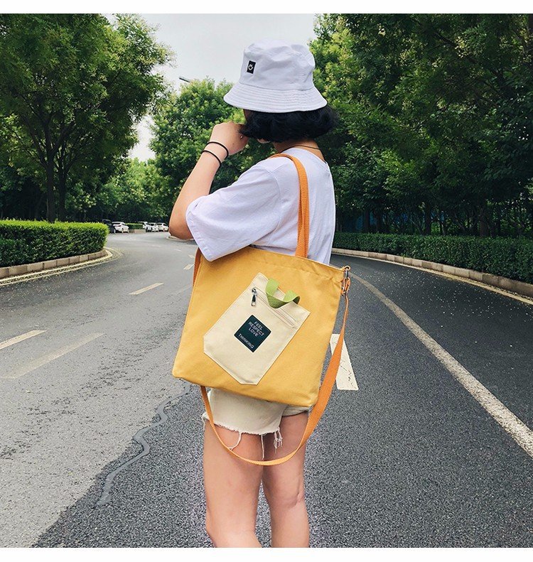 Factory Wholesale 2018 Autumn New Japanese Style Simple Mori Artistic Canvas Messenger Bag Personalized Multi-Pocket Women's Bag