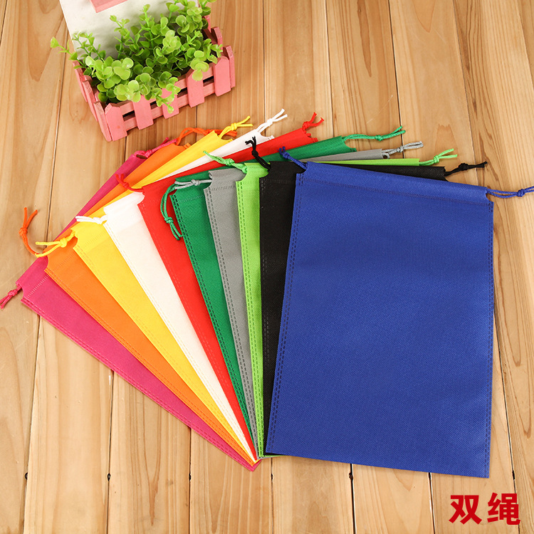 Non-Woven Drawstring Pouch Shoes Clothing Dustproof Storage Packing Bag Toys Drawstring Bag Spot Printed Logo