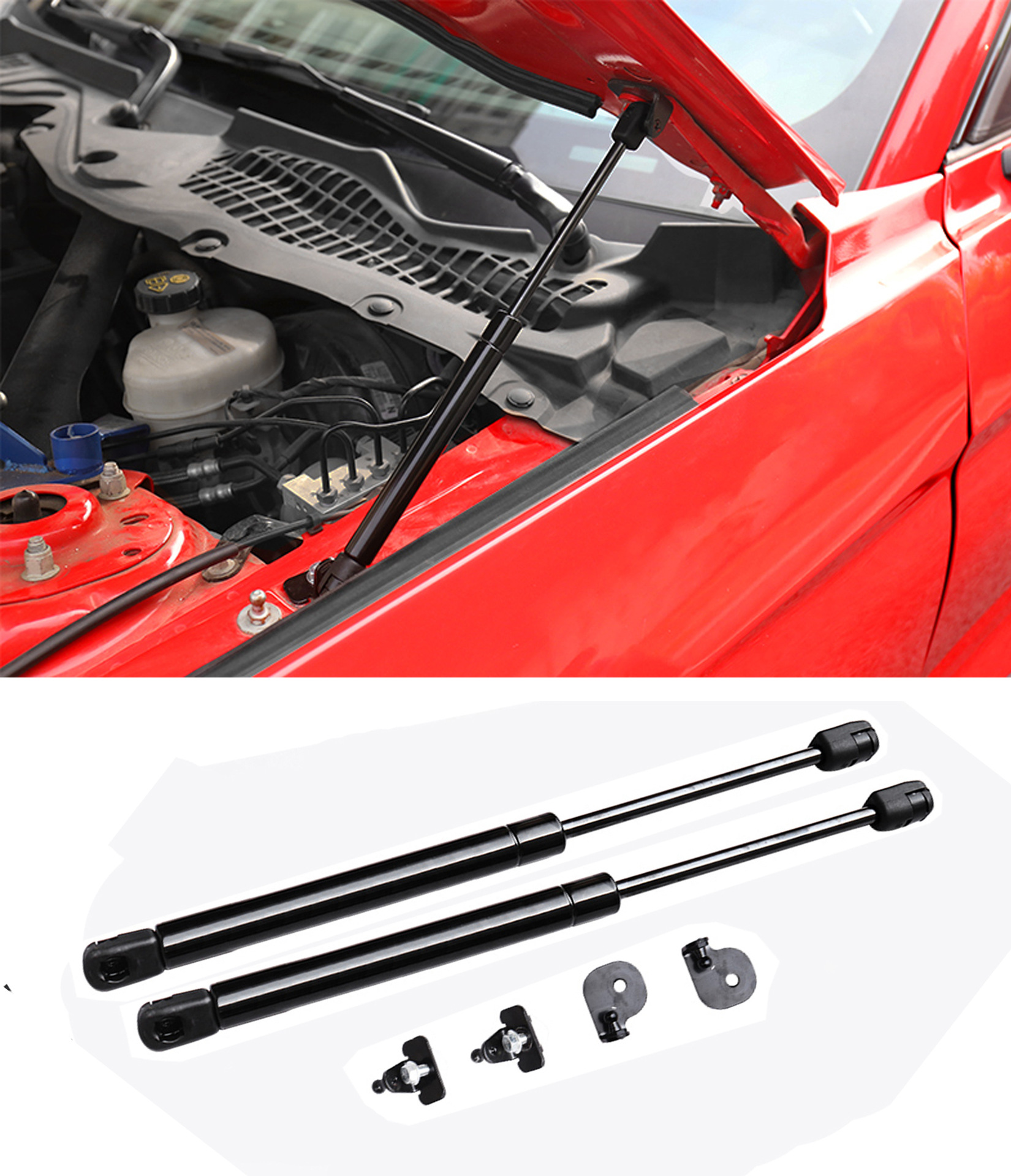 15到18款野马mustang改装机盖液压杆 引擎盖支撑杆 机盖撑杆