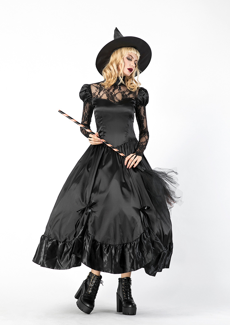 实拍 新款万圣节巫婆游戏服 性感魔女女巫舞台演出服巫婆装连衣裙