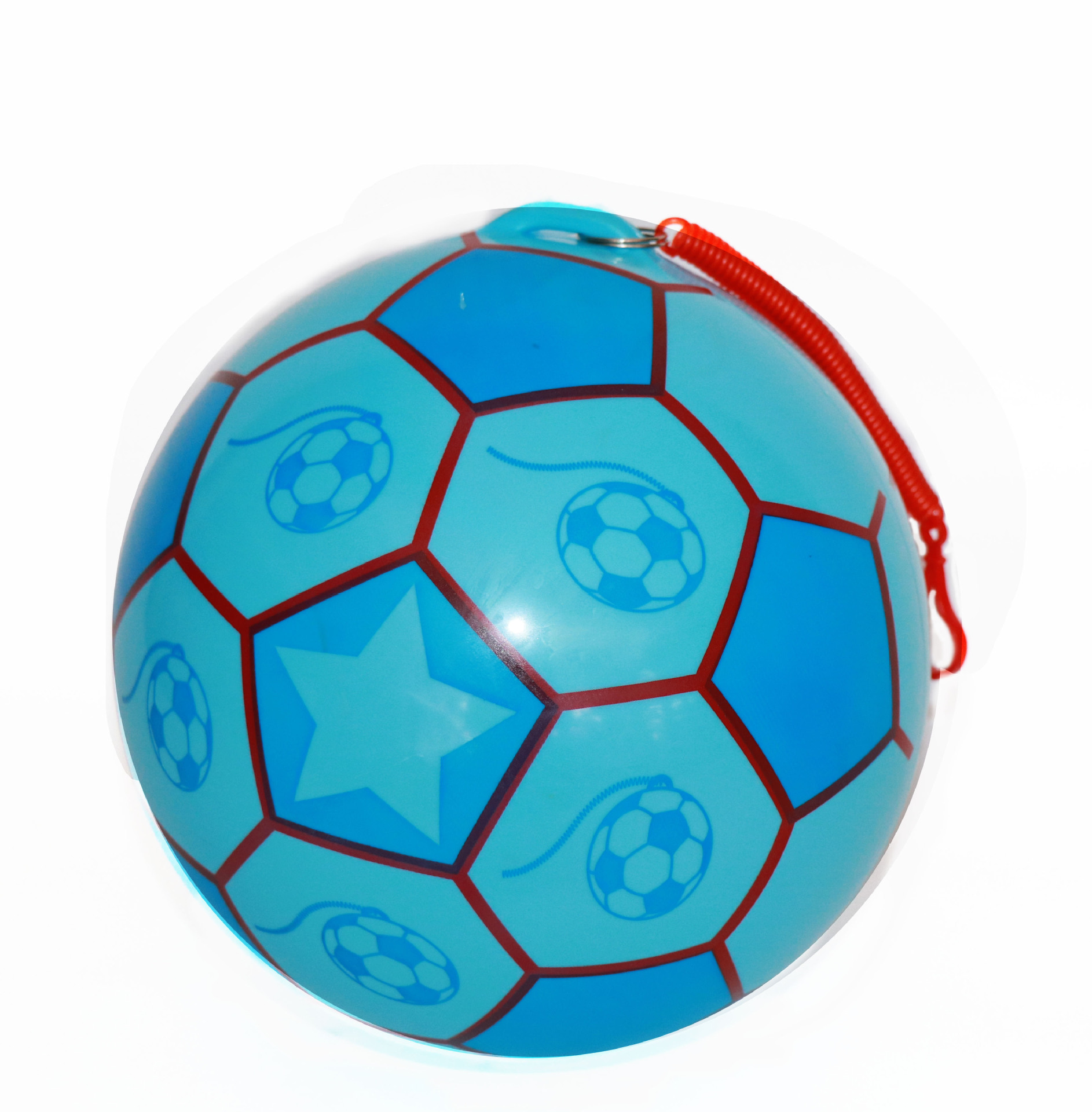 5寸上海建会灵幼儿园宝宝拍拍玩具儿童链子足球 运动玩具pvc球