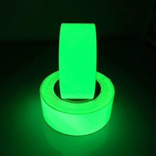 蓝/绿/橙光pvc夜光胶带舞台汽车装饰发光荧光贴纸2/3/5cm蓄光胶带