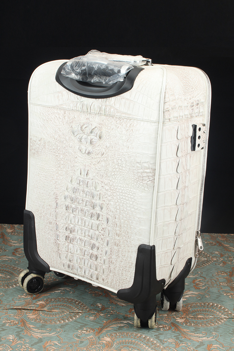鳄鱼皮拉杆箱四轮真皮旅行拖箱支持分销一件代发新款 el0001