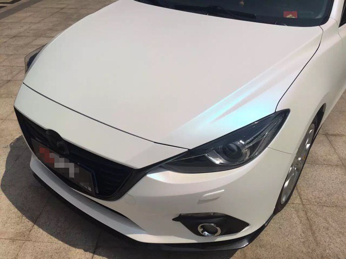 汽车改色膜 曙光白 电光曙光白 车身改色膜 全车改色白色渐变膜