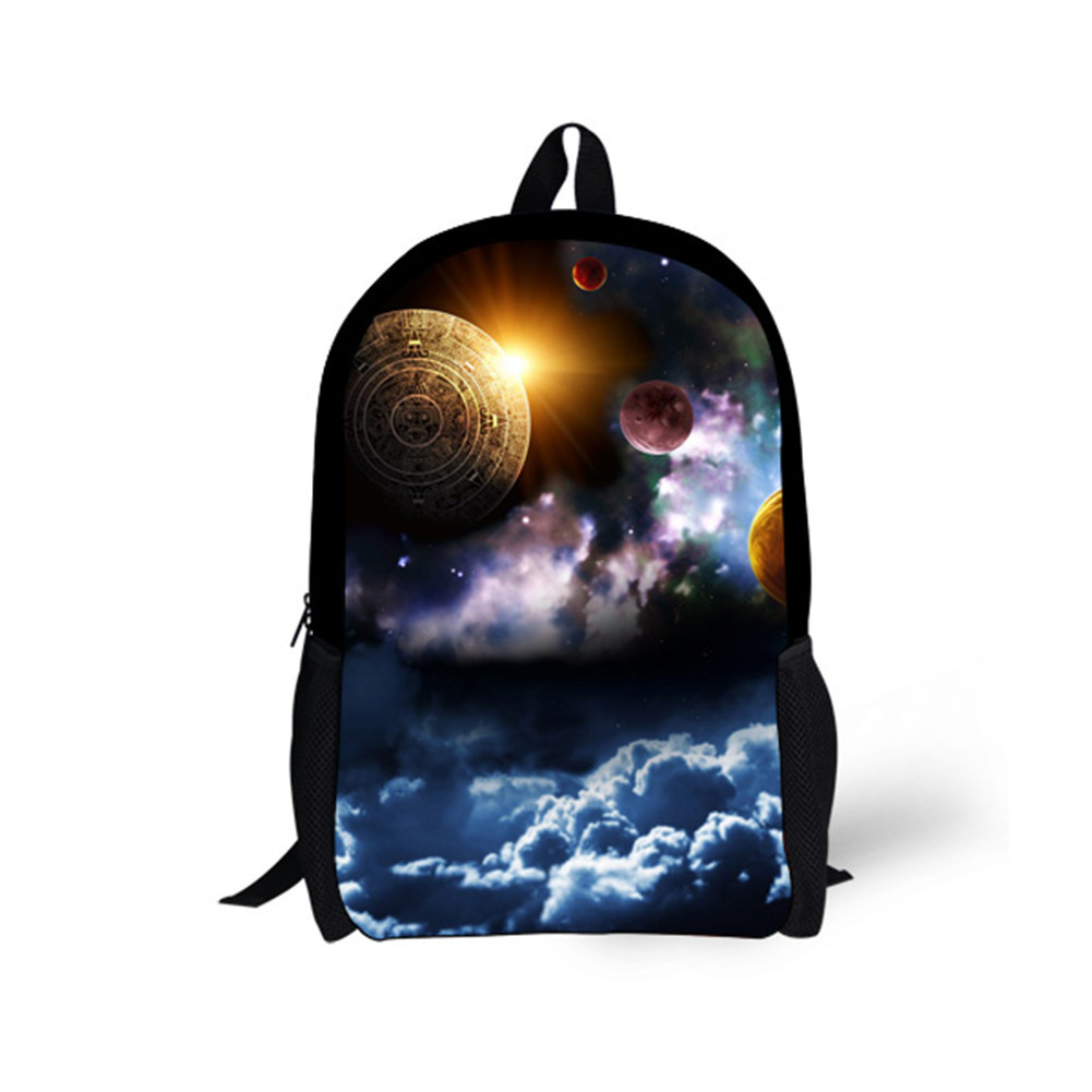 炫彩星空书包图案定制big kids双肩包可印logo跨境背包