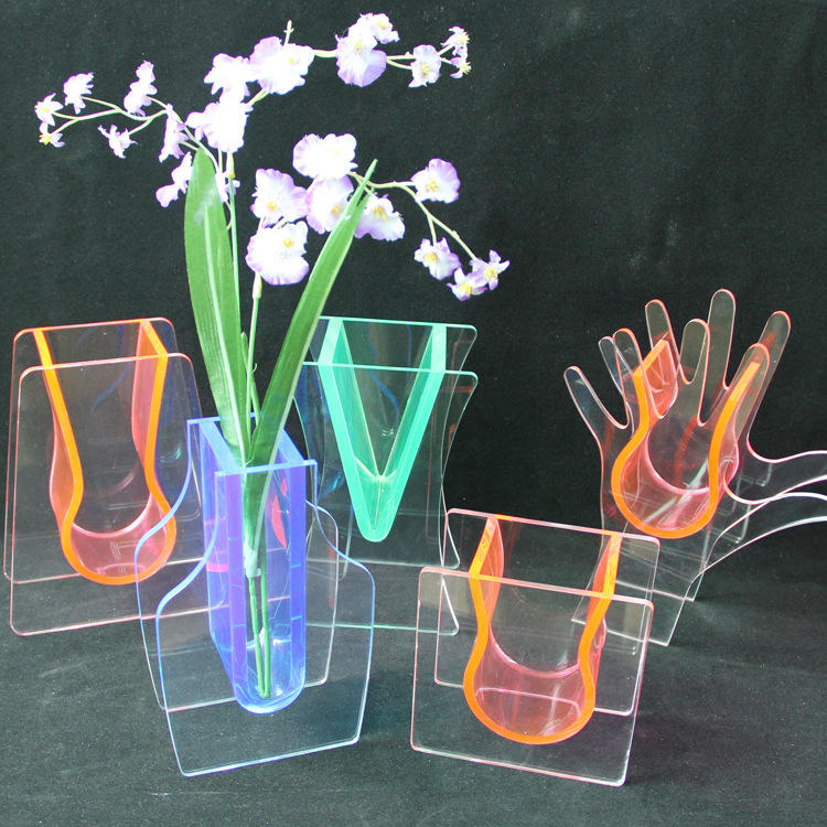 厂家批发有机玻璃亚克力工艺品  创意花瓶摆件有机玻璃迷你花瓶