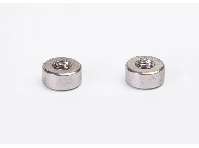 m6圆螺母 外径16mm高16mm 本色圆柱螺帽 冷墩加工 非标螺母