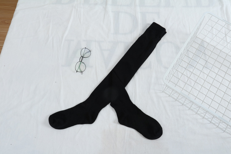 2018秋冬过膝长筒袜女 日系学院风超弹尼龙高筒袜透气吸汗长腿袜