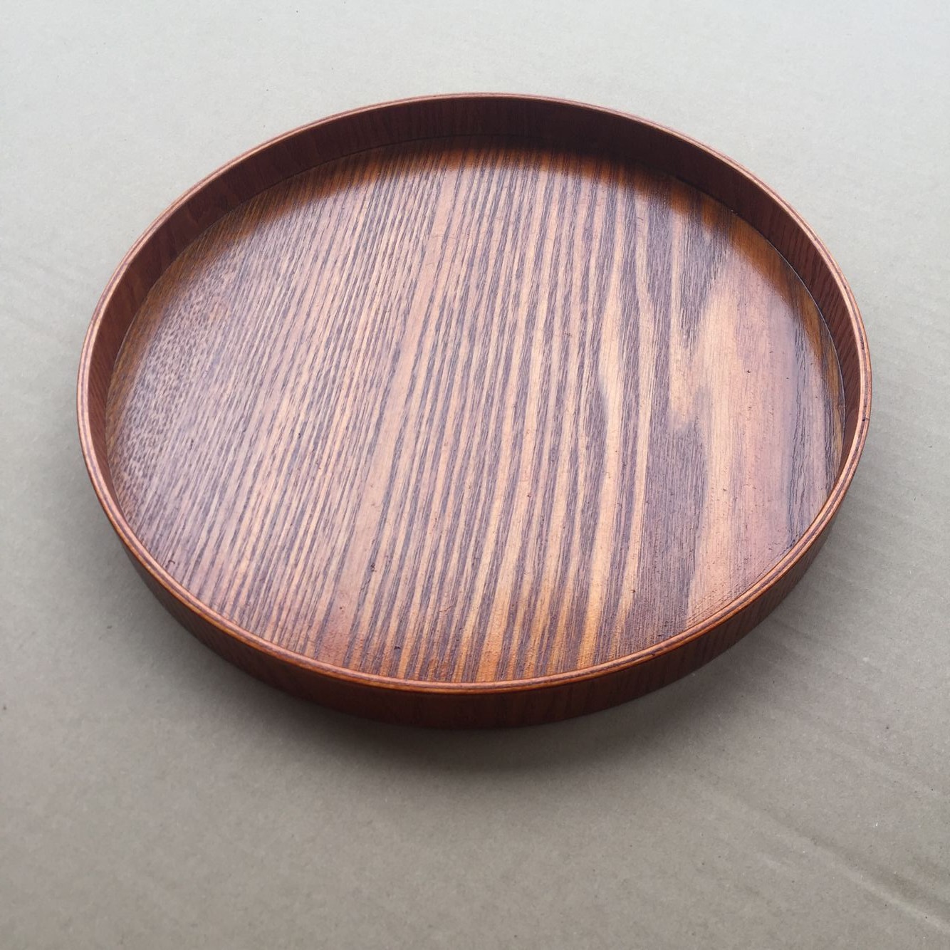 日式木质托盘长方形 家用圆形实木制木盘子 杯子水果盘木碟子批发