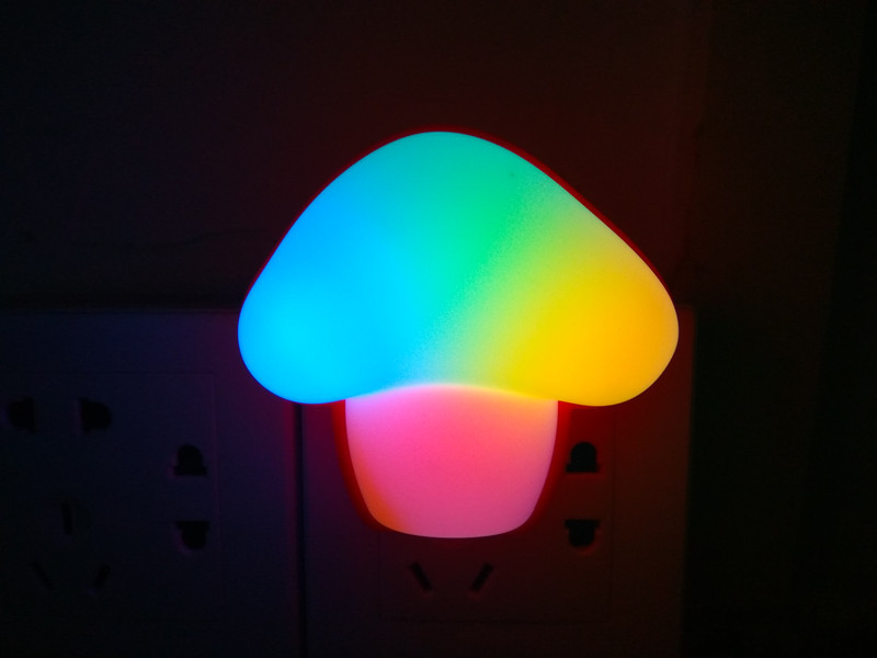 博购142 led蘑菇灯 蘑菇小夜灯 光控梦幻蘑菇灯 小夜灯