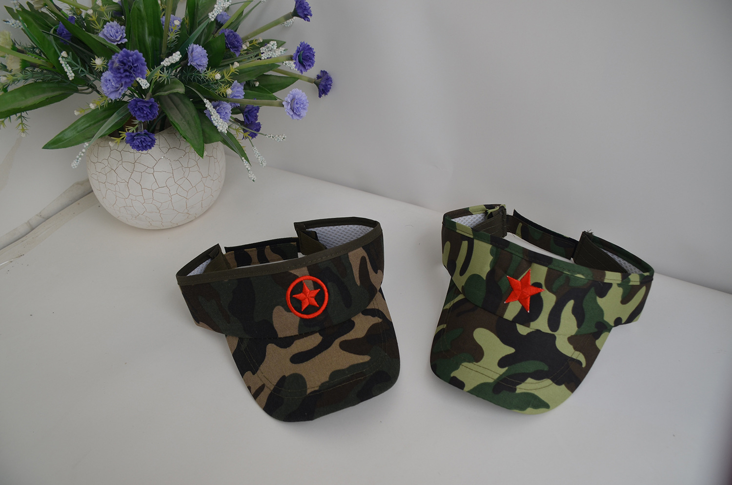 2018厂家定做军帽平顶刺绣贸易海关出口定做logo旅游帽圆顶帽