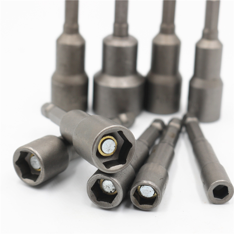 1/4柄crv内六角风批套筒 带磁套筒 六角自攻螺丝套筒头 快速套筒