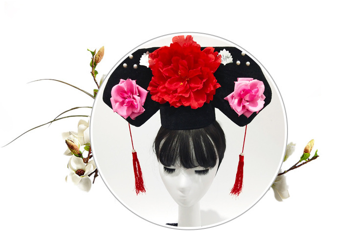 春季,秋季,冬季,夏季 编织方法 平纹 图案 花卉 货号 成人款格格帽