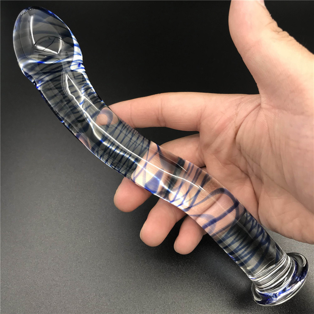 zcz情趣水晶玻璃棒自慰棒后庭塞260