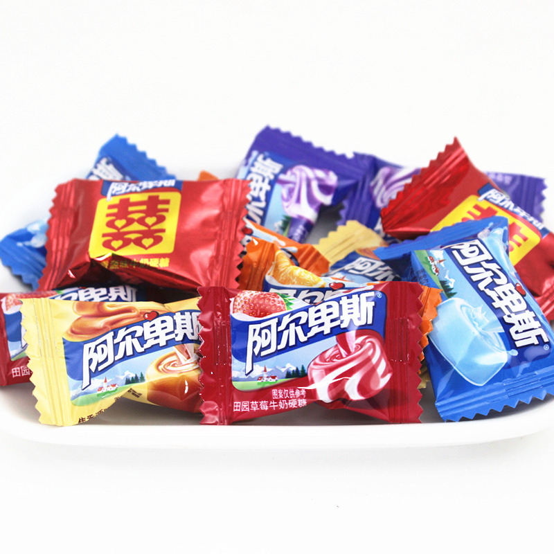 阿尔卑斯牛奶糖水果硬糖5斤原装结婚喜糖超市散装糖果批发