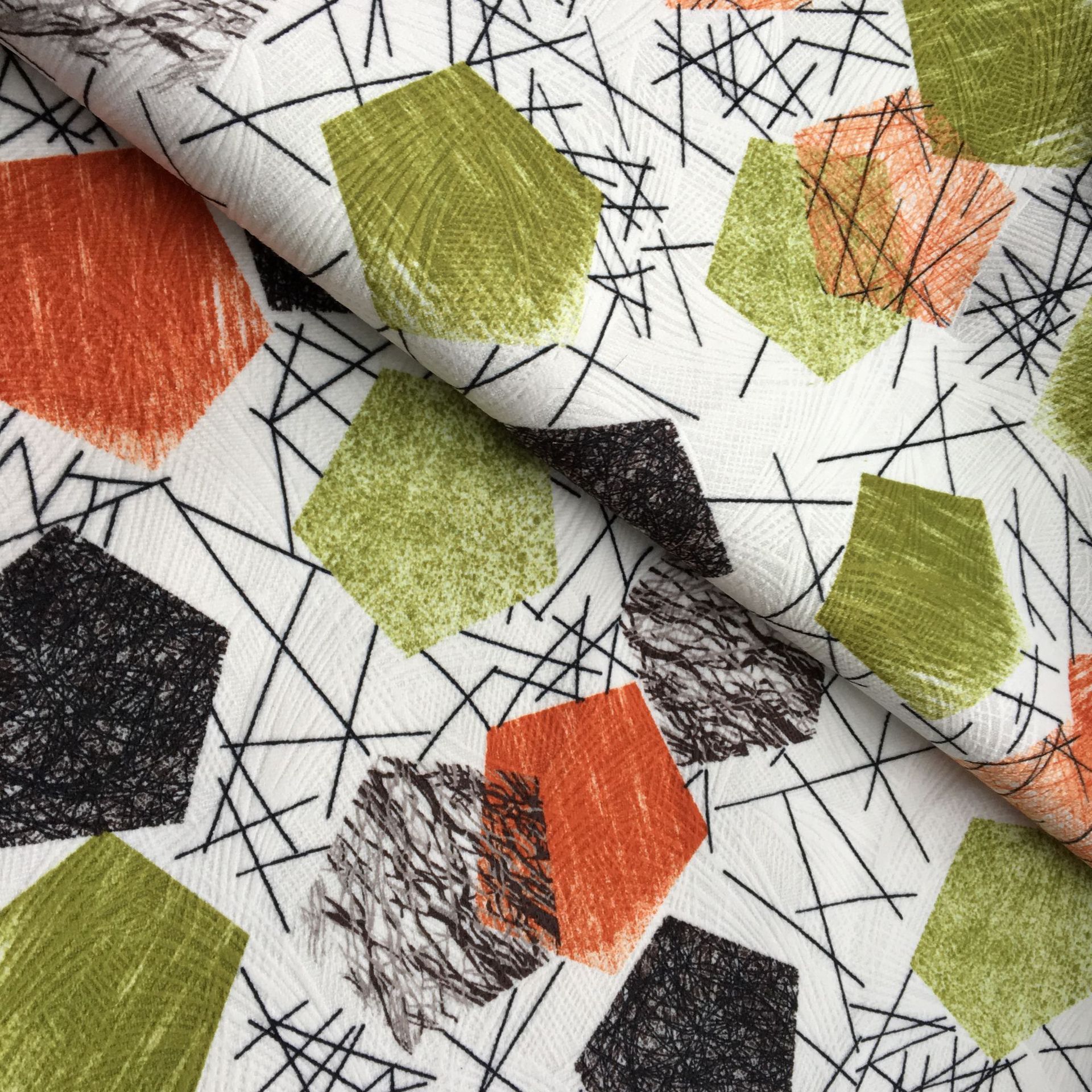 新款涤纶印花布沙发座椅座套台布涤纶面料窗帘印花厂家直销