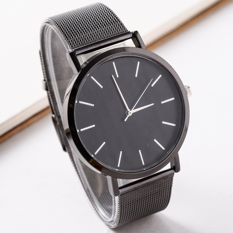 速卖通 wish爆款网带手表 简约合金网格网带时尚男女款石英表