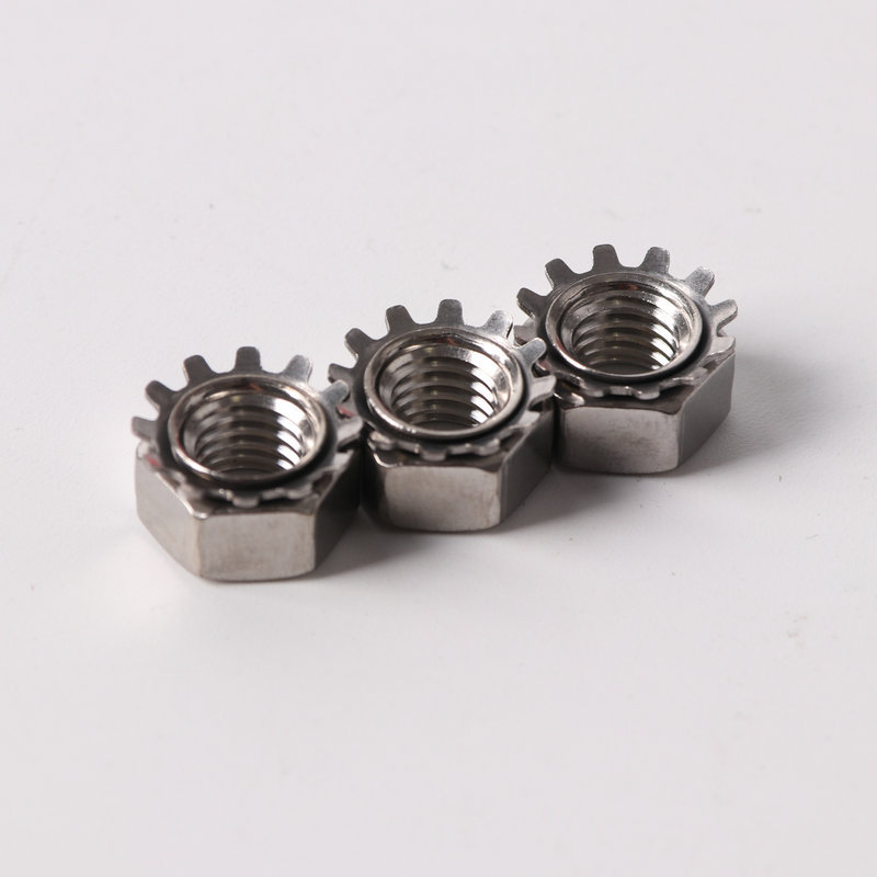 不锈钢k型螺母带齿螺帽 防滑k帽多齿螺母 花齿k型螺帽